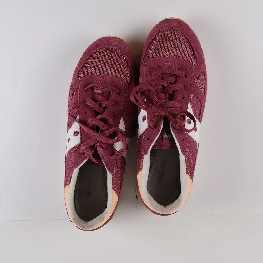 Saucony Shadow 5000 Maroon Suede Mesh Sneakers 8.5